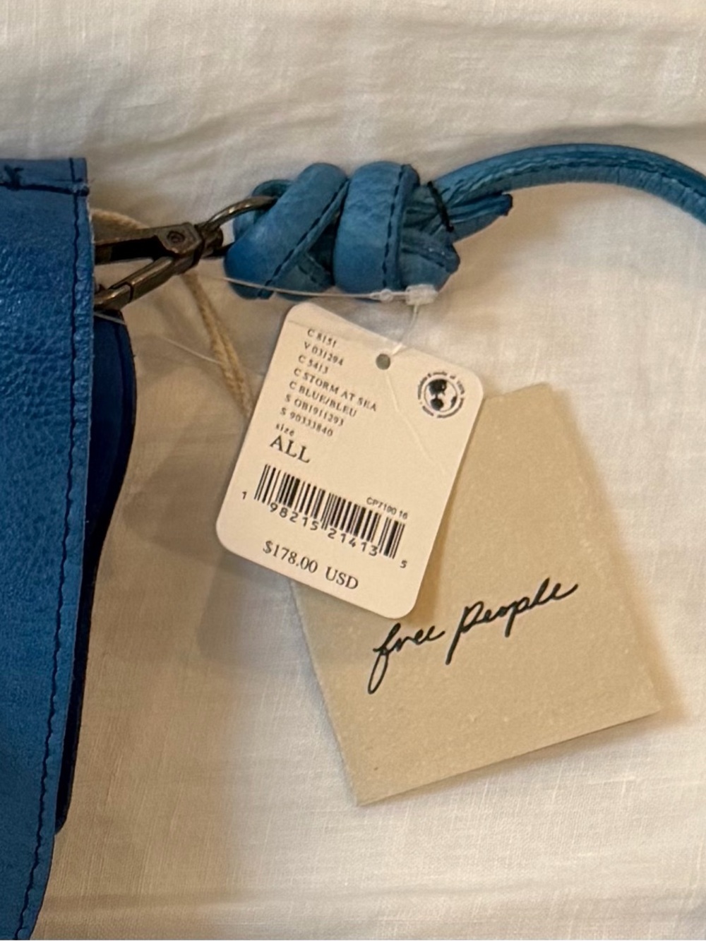 Free people blue leather Head Over Heels Tote - Picture 4 of 4
